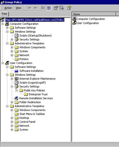 Figure 2. Looking at Group Policy and its many capabilities.